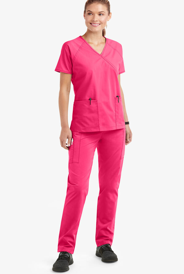Strictly Scrubs Women's Classic Scrub Set - Fuchsia - 2