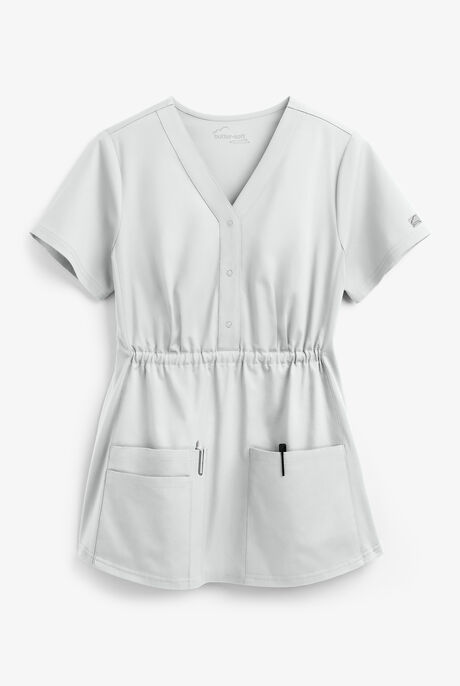 Butter-Soft STRETCH Women's 3-Pocket Knit Panel Maternity Scrub Top