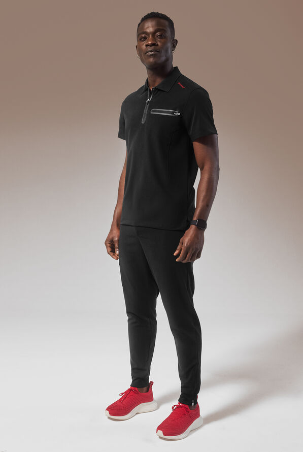 Hypothesis (RED) Tactical Jogger Men's Slim Leg Multi-Pocket Pant - Jet Black - 7