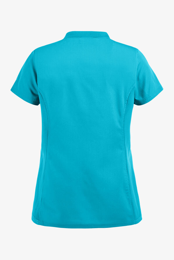 UA Best Buy Scrubs Women's 3-Pocket Side Knit Panel Scrub Top - Turquoise - 3