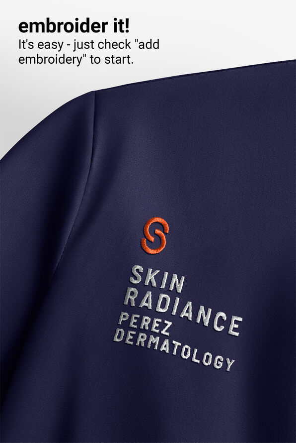 Blusa m&eacute;dica Healing Hands Quest STRETCH con cuello con cremallera y 1 bolsillo para mujer - Navy - 5