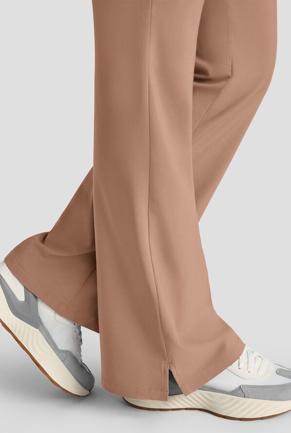 Pantal&oacute;n m&eacute;dico Easy STRETCH Sydney con piernas acampanadas y 5 bolsillos para mujer - Mono m&eacute;dico de 2 piezas - Warm Terrazzo - 4