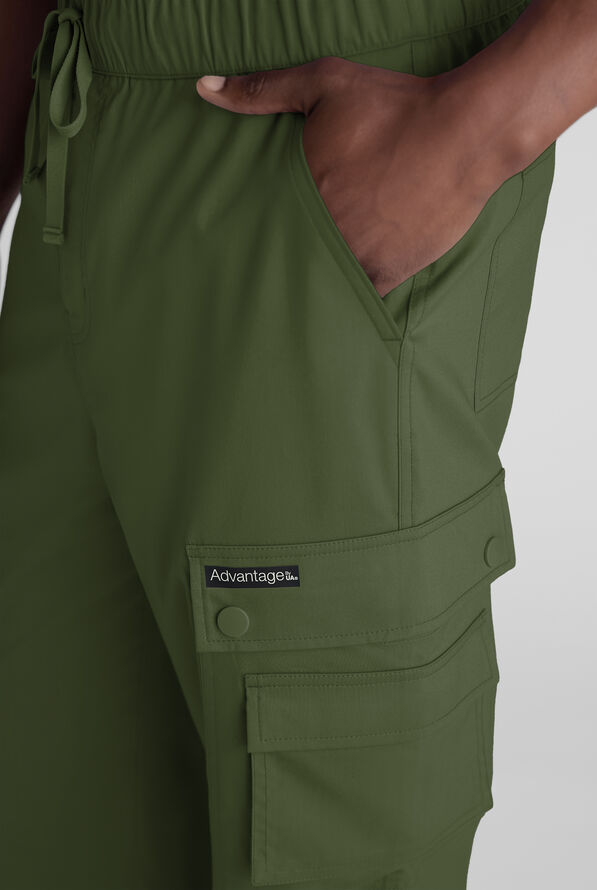 Advantage STRETCH Men's 10-Pocket Cargo Scrub Pant - Light Olive - 2