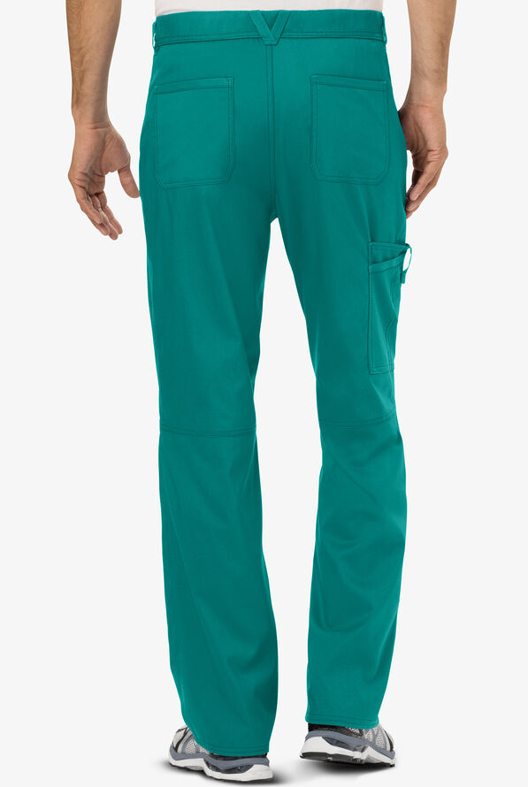 Cherokee Workwear Revolution Men's 7-Pocket STRETCH Cargo Scrub Pants - Teal - 2