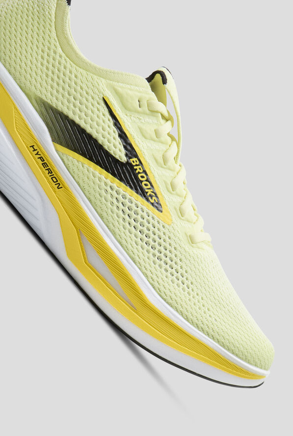 Brooks Men's Hyperion 3 Luminary/Black/Yellow Athletic Lace Up Shoes - null - 3