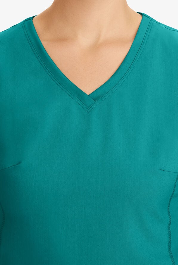 Healing Hands Purple Label Juliet Women's 2-Pocket STRETCH Princess Seam Scrub Top - Teal - 5