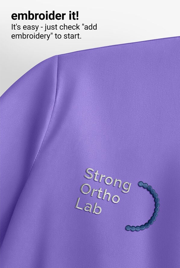 Med Couture Touch Women's 3-Pocket STRETCH Rib-Knit Side Panels Shirttail V-Neck Scrub Top - Electric Lavender - 5