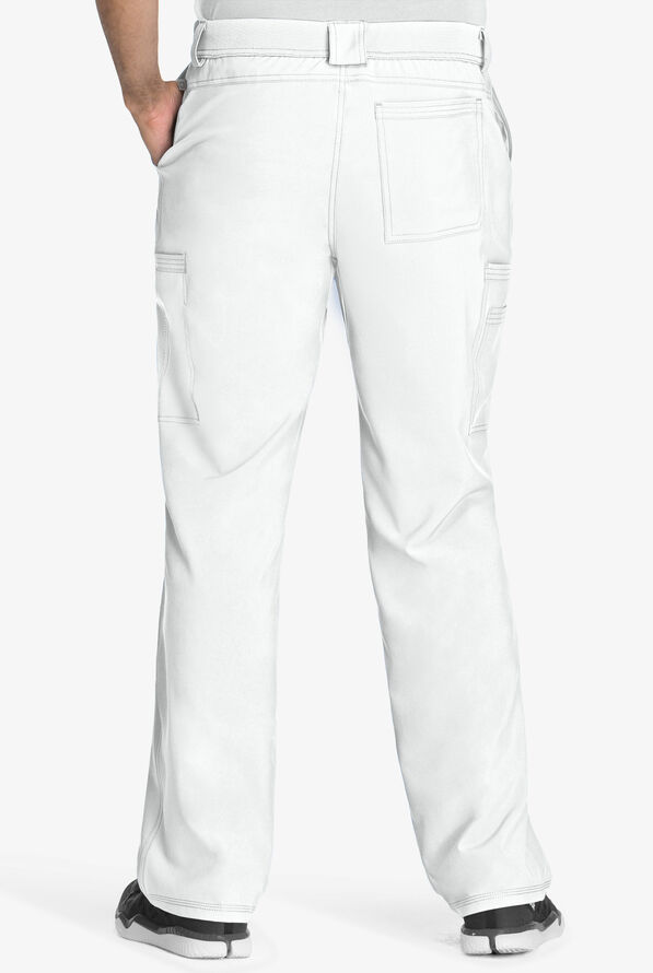 Pantalón médico Cherokee Infinity estilo cargo con piernas estrechas y 5 bolsillos para hombre - White - 2