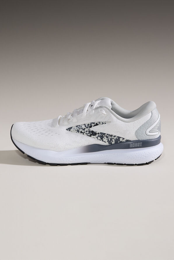 Brooks Women's Ghost 16 White/Oyster/Lava Athletic Lace Up Nursing Shoes - null - 1