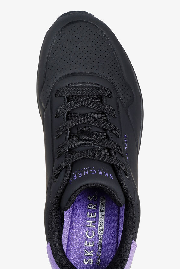 Skechers Street UNO - Pop Back Black Athletic Lace Up Nursing Shoes - null - 2