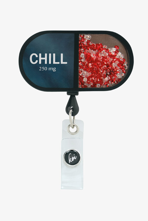 koi Shaker Chill Pill Badge Reel