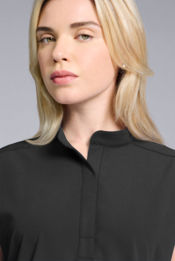 Hypothesis Women's Meta Oversized Dolman Sleeve Scrub Top - Jet Black - 3