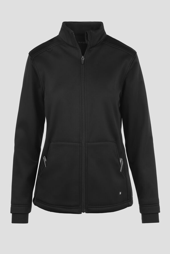 Chaqueta médica koi Essentials Jaqueline con cremallera y 3 bolsillos para mujer - Black - 1
