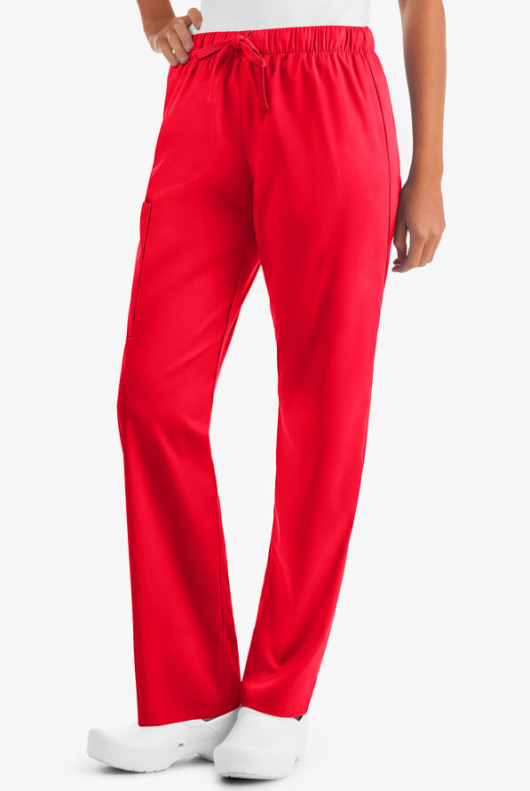 Conjunto de uniforme médico Strictly Scrubs Value STRETCH petite con 4 bolsillos para mujer - Red - 2