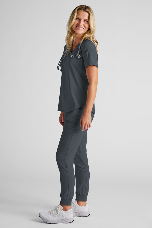 Easy STRETCH Women's Scrub Set - Pewter - 3