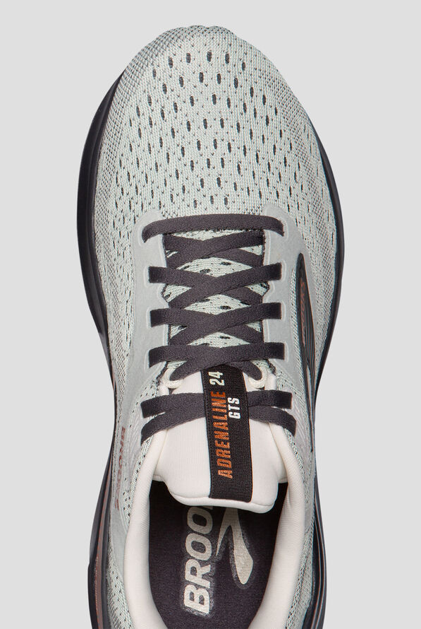 Brooks Women's Adrenaline GTS 24 Mercury/Ebony/Copper Athletic Lace Up Nursing Shoes - null - 2