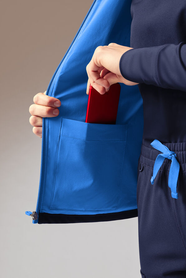 Chaqueta médica Hypothesis Super-Dermal con cremallera y múltiples bolsillos para mujer - Navy/Royal - 8