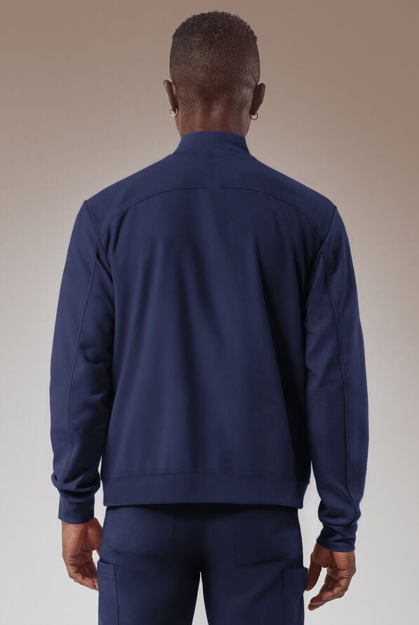 Hypothesis Omni Men's 3-Pocket Zip Front Scrub Jacket - Navy - 2