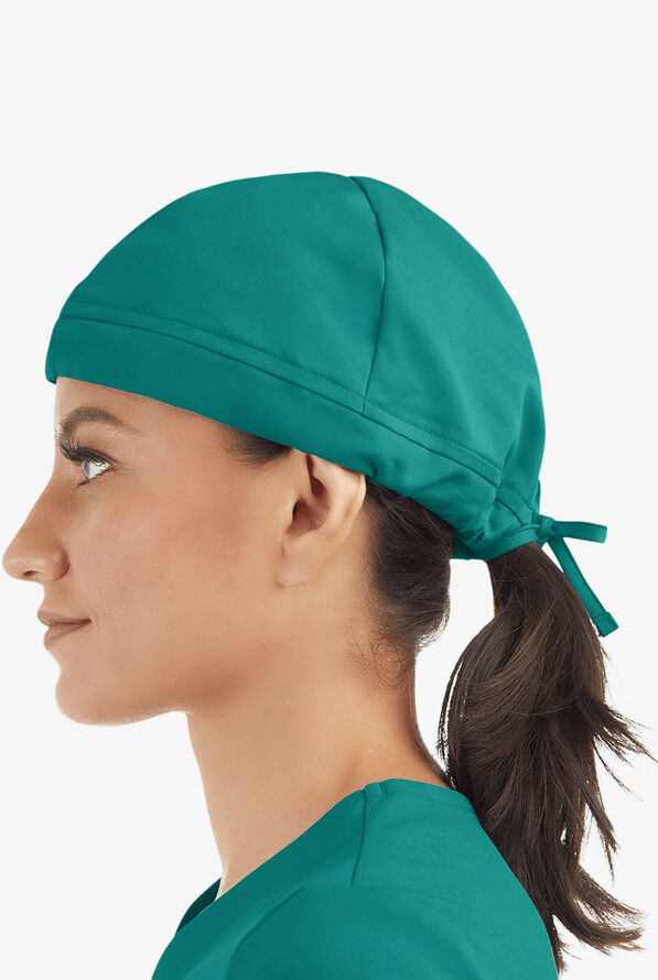 Advantage By Butter-Soft Unisex Drawstring STRETCH Scrub Hat - Teal - 3