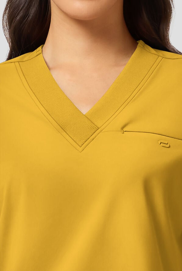 Blusa m&eacute;dica Infinity PURSUIT STRETCH con mangas dolm&aacute;n y 1 bolsillo para mujer - Butterscotch - 2