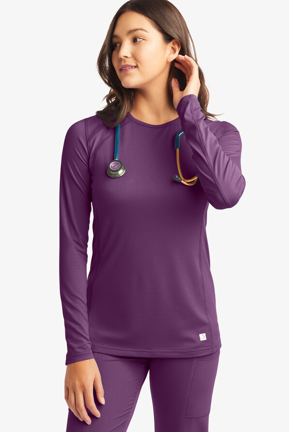 Camiseta médica ReSurge Jade con mangas largas para mujer - Eggplant - 7