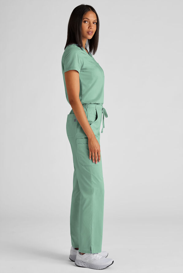 Butter-soft STRETCH Women's Scrub Set - Water Mint - 2