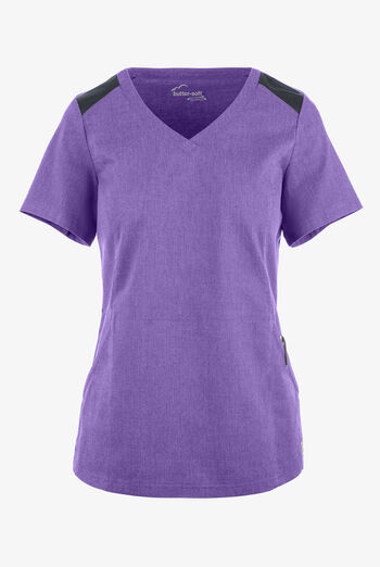 Butter-Soft STRETCH Women's 3-Pocket V-Neck Knit Panelled Scrub Top