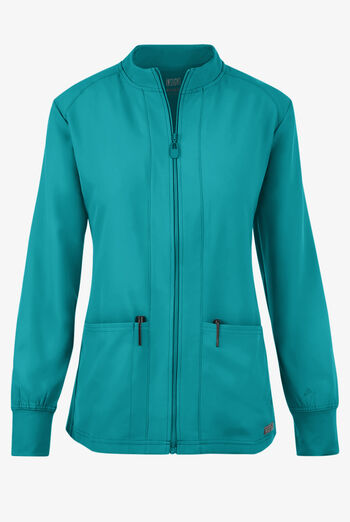 Med Couture Insight Women's 3-Pocket Zip Front Warm Up Scrub Jacket