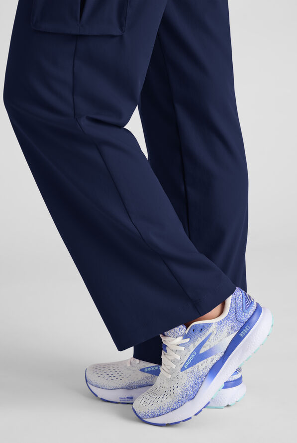 Pantal&oacute;n m&eacute;dico Grey's Anatomy by Barco Emerge Teagan STRETCH de tiro alto con piernas anchas y 6 bolsillos para mujer - Indigo - 7