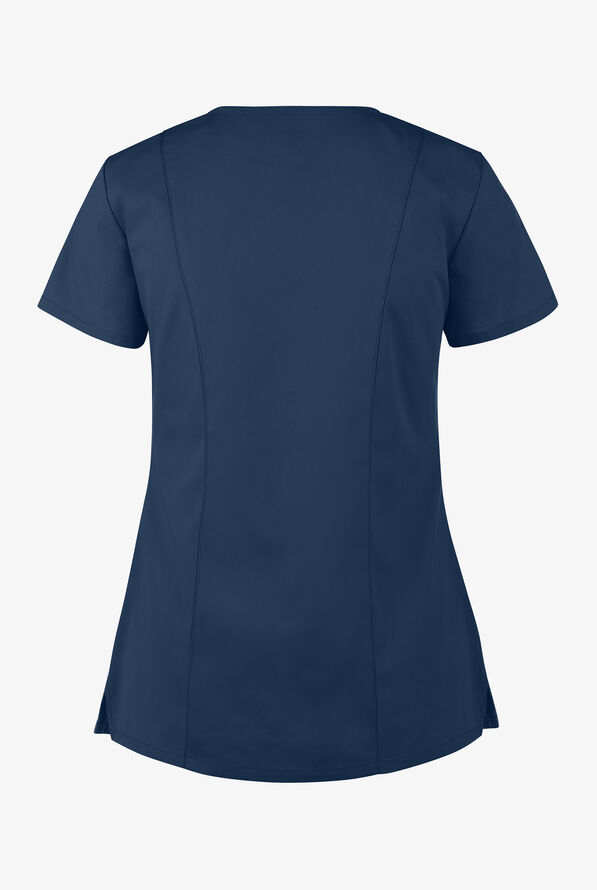 Dickies EDS Signature Women's 6-Pocket Contemporary Fit V-Neck Scrub Top - Navy - 2