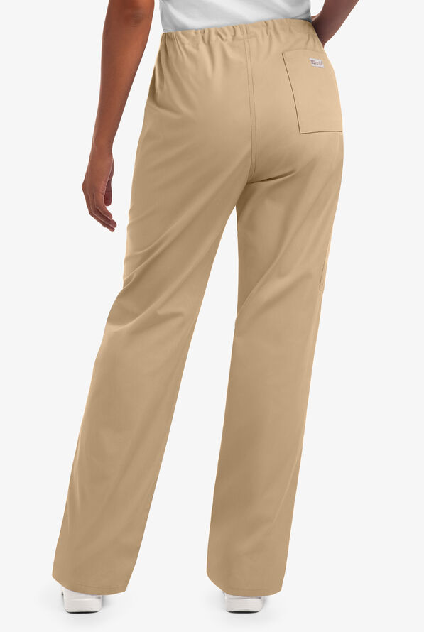 UA Best Buy Scrubs Unisex 3-Pocket Drawstring Pant - Short - Khaki - 3