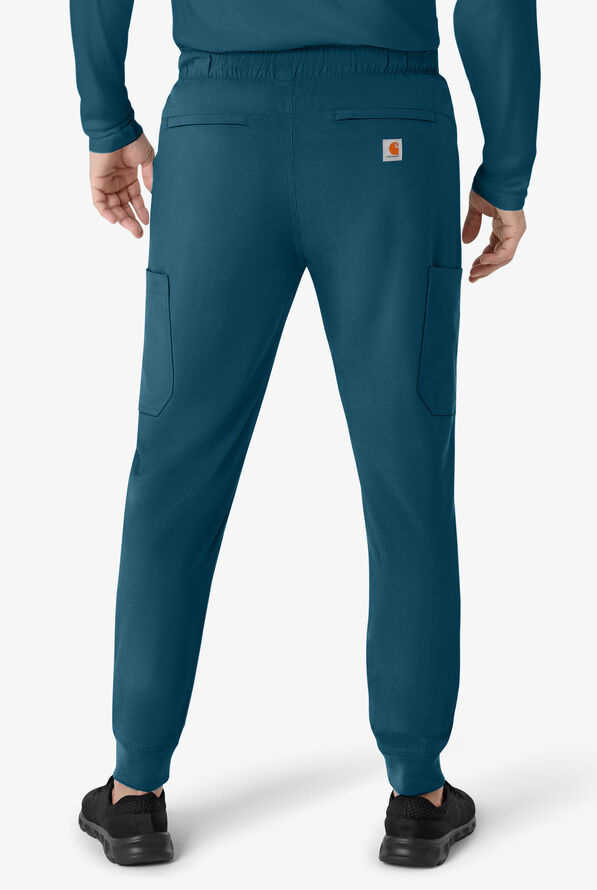 Carhartt Cross-Flex Men's 7-Pocket STRETCH Cargo Jogger Scrub Pants - Caribbean Blue - 2