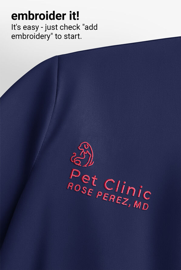 Med Couture Amp Women's 4-Pocket STRETCH Zip Front Removable Hoodie Scrub Vest - Navy - 8