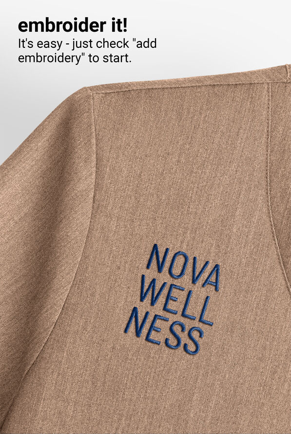 Healing Hands Quest Women's 1-Pocket STRETCH Tuck In V-Neck Scrub Top - Desert Taupe - 3