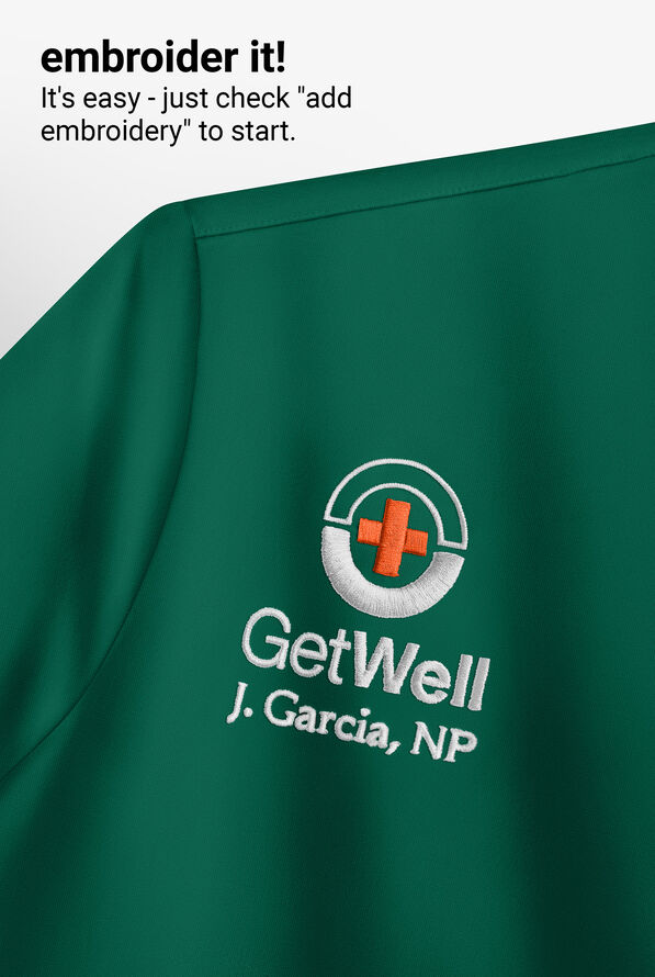 Cherokee Workwear Revolution Women's 3-Pocket STRETCH V-Neck Scrub Top - Hunter - 4