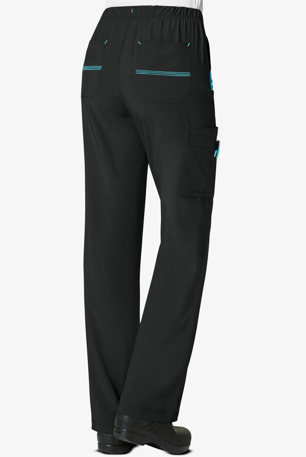 Carhartt Cross-Flex Force Women's 7-Pocket STRETCH Utility Cargo Scrub Pants - Petite - Black - 2