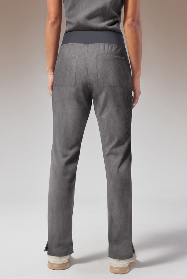 Hypothesis Women's Base 7-Pocket Straight Leg Cargo Scrub Pant - Petite - Graphite - 2