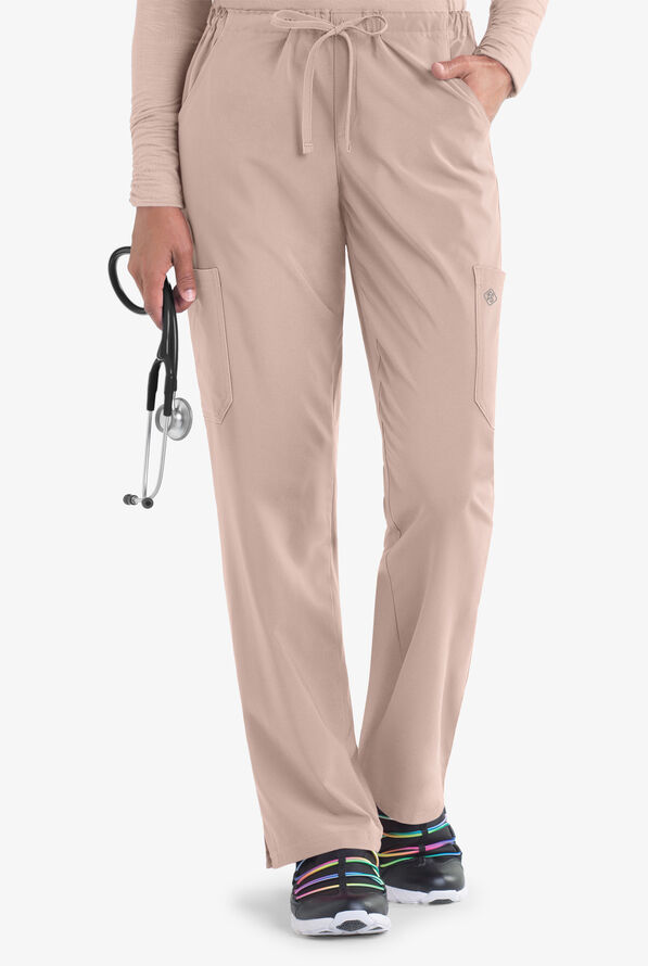 Pantalón médico Easy STRETCH Tall Eden con cordón y 4 bolsillos para mujer - Mocha Meringue - 1