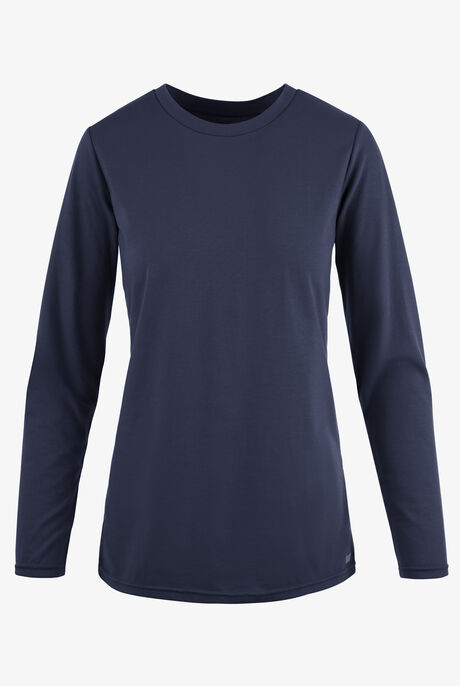 Butter-Soft Originals Women's STRETCH Cotton-Rich Long Sleeve Crew Neck Knit Underscrub