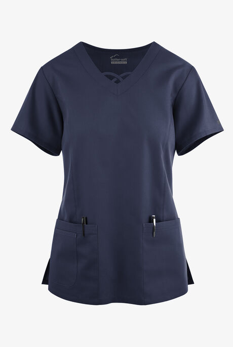 Butter-Soft Originals Women's 3-Pocket Crisscross V-Neck Scrub Top