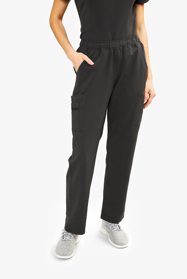 Pantal&oacute;n m&eacute;dico Keswi con cord&oacute;n interior y 9 bolsillos para mujer - Pewter - 1