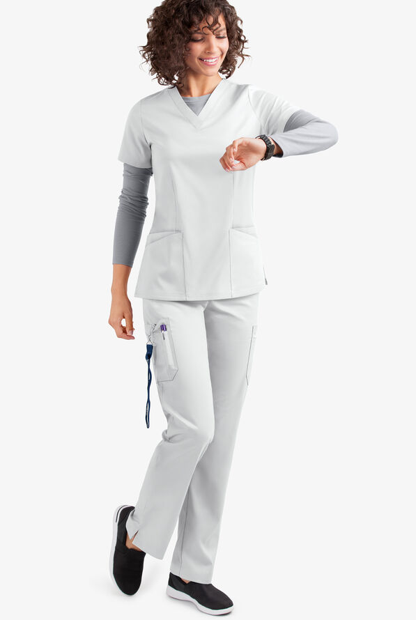 UA Flex2 PETITE Flat Front Cargo Scrub Pants, Short Scrub Pants