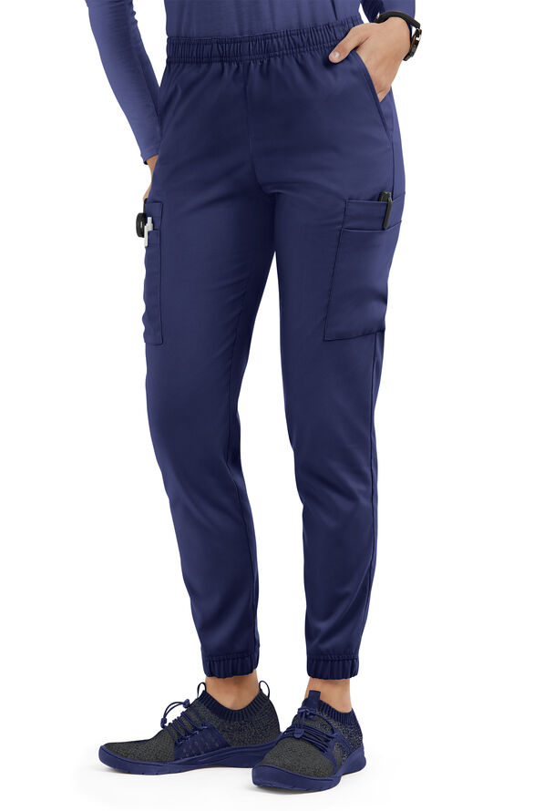 Strictly Scrubs Active Stretch Women's 10-Pocket Scrub Set - Navy - 3