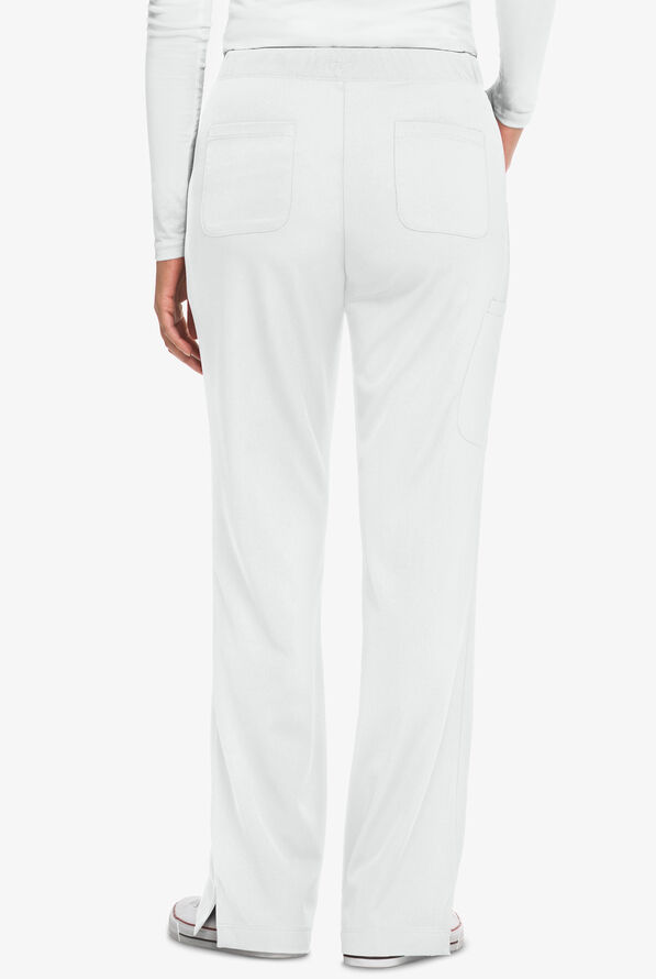 HH Works by Healing Hands Rebecca Women's 6-Pocket STRETCH Drawstring Waist Cargo Scrub Pants - Petite - White - 2