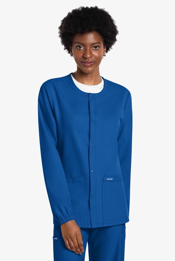 Chaqueta m&eacute;dica unisex Cherokee Workwear Originals Ultra con cremallera y 3 bolsillos - Royal - 3