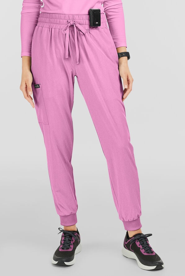 Pantal&oacute;n m&eacute;dico Koi Basics Gemma STRETCH estilo cargo jogger con 5 bolsillos para mujer - Heather Pansy - 1