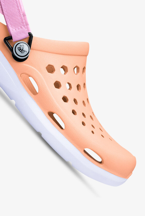 Joybees Women's Modern Melon/White Nursing Clog, Nursing Clogs