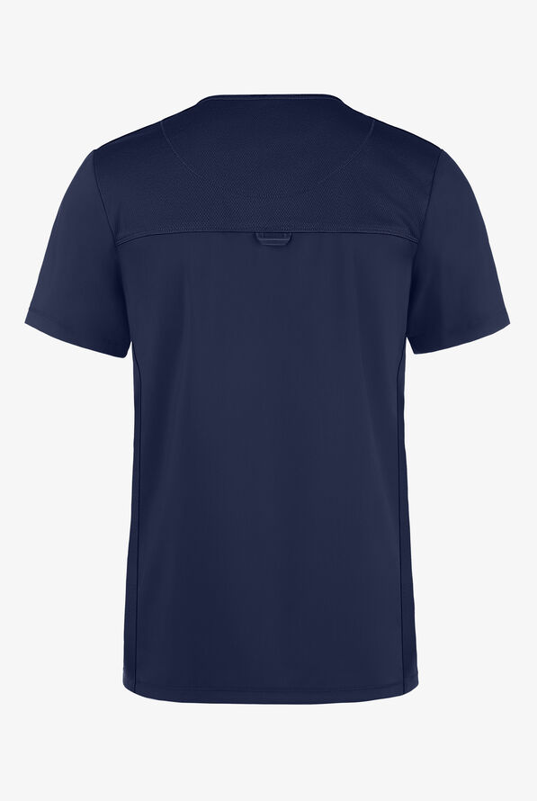 Cherokee Workwear Revolution Men's 2-Pocket STRETCH V-Neck Scrub Top - Navy - 2