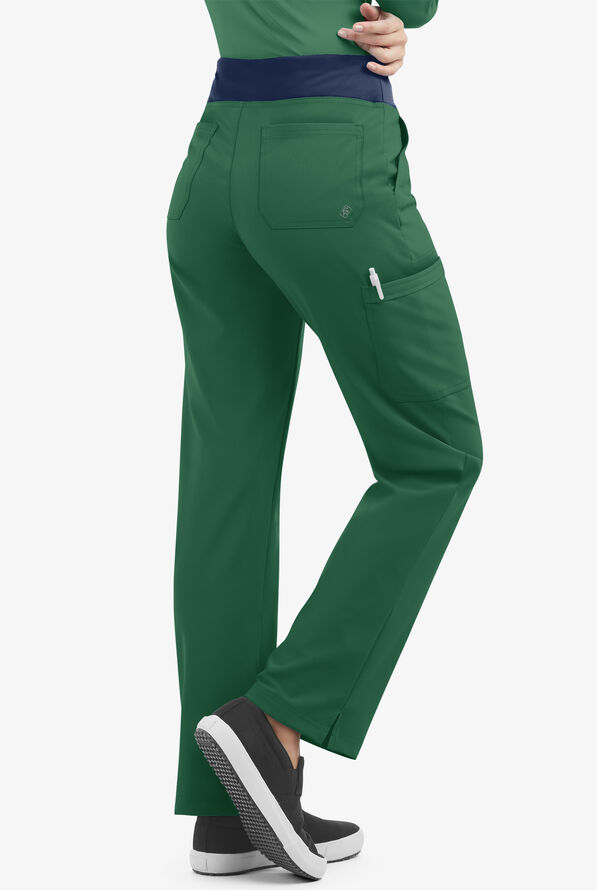 Pantalón médico Easy STRETCH tall Sienna estilo yoga con 5 bolsillos para mujer - Hunter/Navy - 2