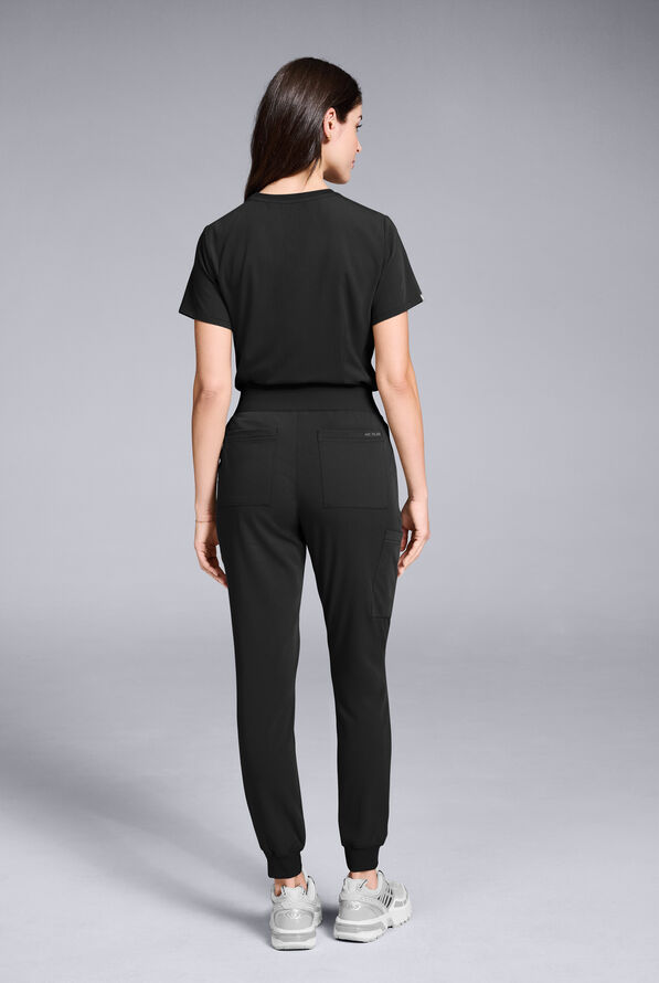 Hypothesis Women's Crew Neck & Jogger Scrub Set - Jet Black - 3